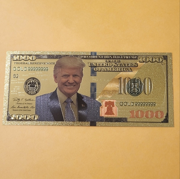 Donald Trump Gold Foil Novelty Note - Picture 1 of 2